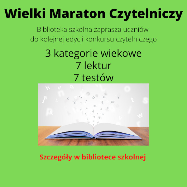 Plakat Wielki Maraton Czytelniczy