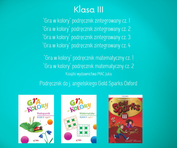 Zestaw podręczników do klasy III SP