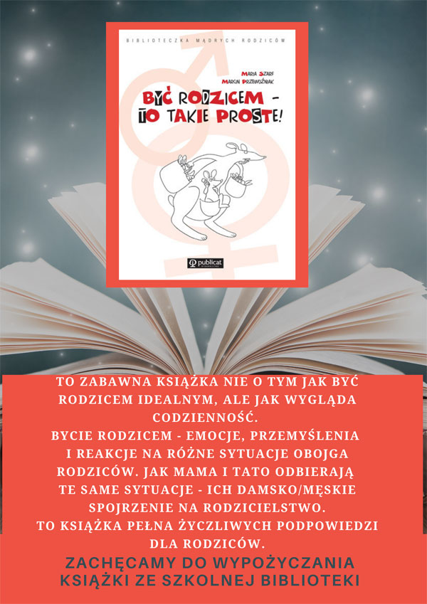 Okładka książki Być rodzicem, to takie proste!, pod spodem krótka recenzja książki