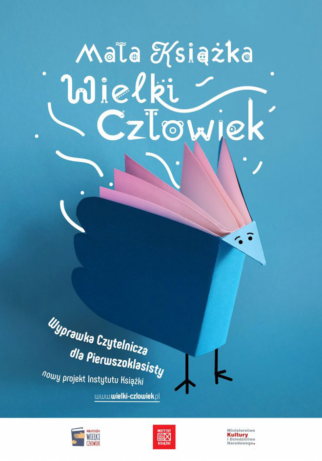 Plakat promujący akcję Mała książka - wielki człowiek.