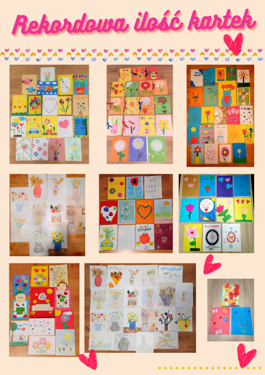 Kartki dla seniora wykonane przez uczniów