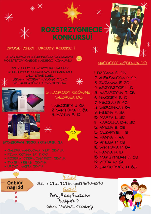 Plakat - rozstrzygnięcie konkursu składkowego RR.