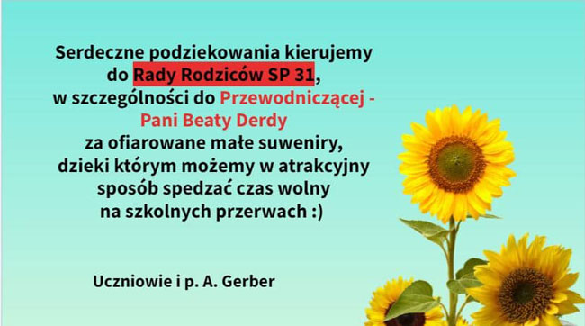 Plakat - niebieskie tło, zdjęcie słoneczników, czarne i czerwone napisy.