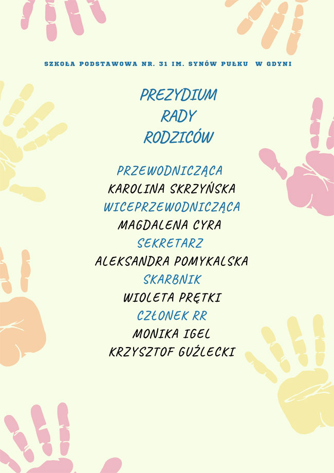 Jasnożółte tło, kolorowe kropki, różowe, niebieskie i czarne napisy, grafika: 4 dziewczynki.